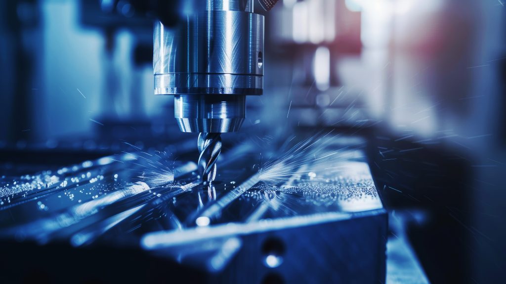 High precision CNC machine drill bit carving metal